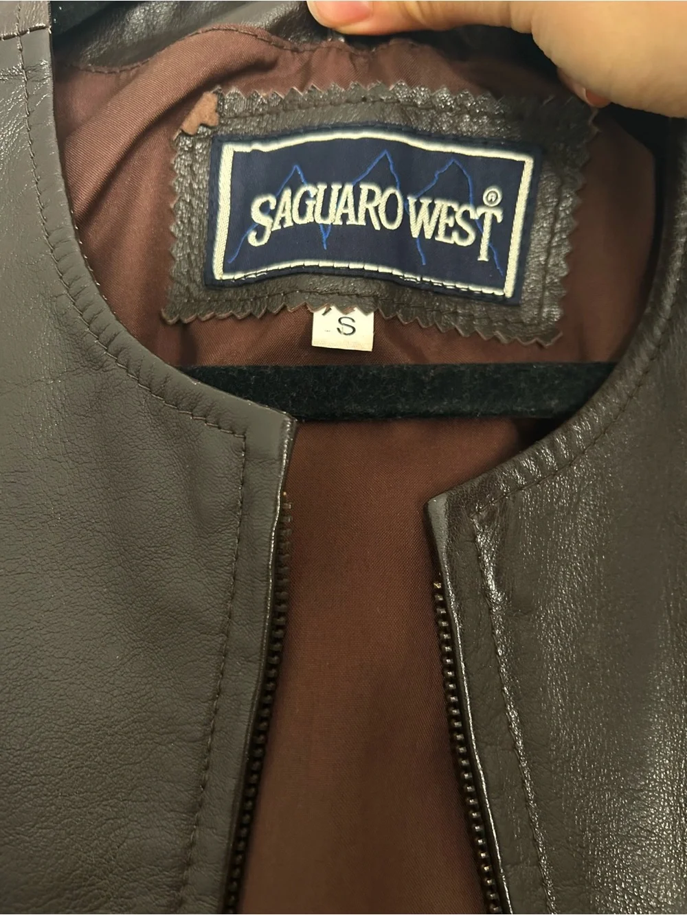 Vintage Y2K Dark Brown Leather Vest